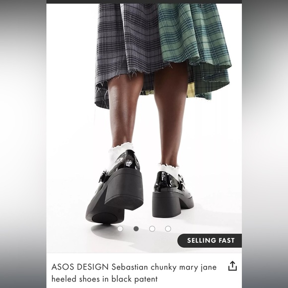 ASOS DESIGN Sebastian chunky mary jane heeled shoes - Picture 9 of 12